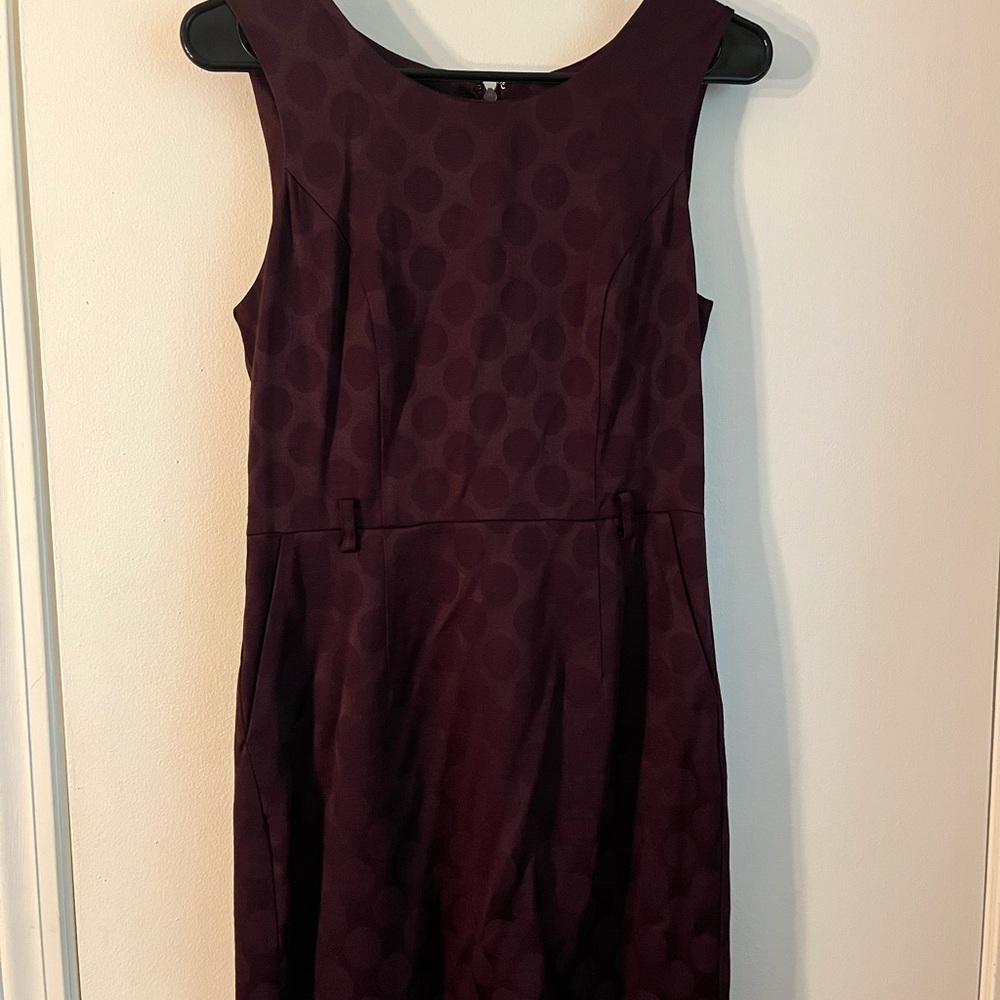 Banana Republic Red Sheath Midi Dress Scoop Neck Sleeveless
